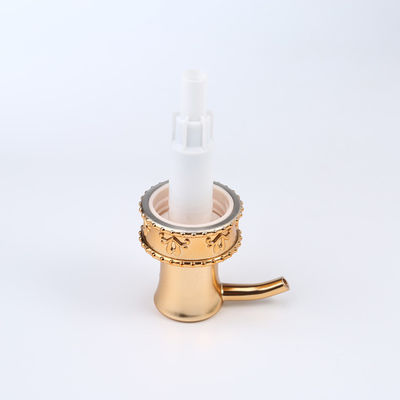 Customized Gold Lotion Pump Cap White Dispenser 1.8CC ODM For Household Bottle