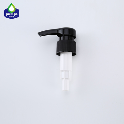 28mm Black Lotion Pump , Big Dosage 4cc Ribbed Plastic Liquid Soap Dispenser Pump