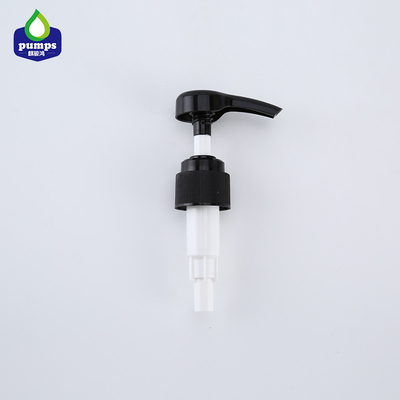 28mm Black Lotion Pump , Big Dosage 4cc Ribbed Plastic Liquid Soap Dispenser Pump