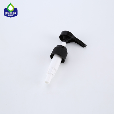 28mm Black Lotion Pump , Big Dosage 4cc Ribbed Plastic Liquid Soap Dispenser Pump