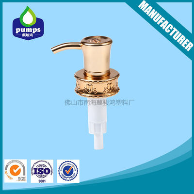 33 410 প্লাস্টিক বোতল লোশন পাম্প সাবান বিতরণকারী UV আবরণ অ্যালুমিনিয়াম ম্যাট গোল্ড কলার উত্পাদন