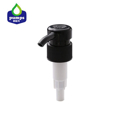 শ্যাম্পু শাওয়ার জেলের জন্য 28mm 4CC স্ক্রু কালো প্লাস্টিক সাবান পাম্প